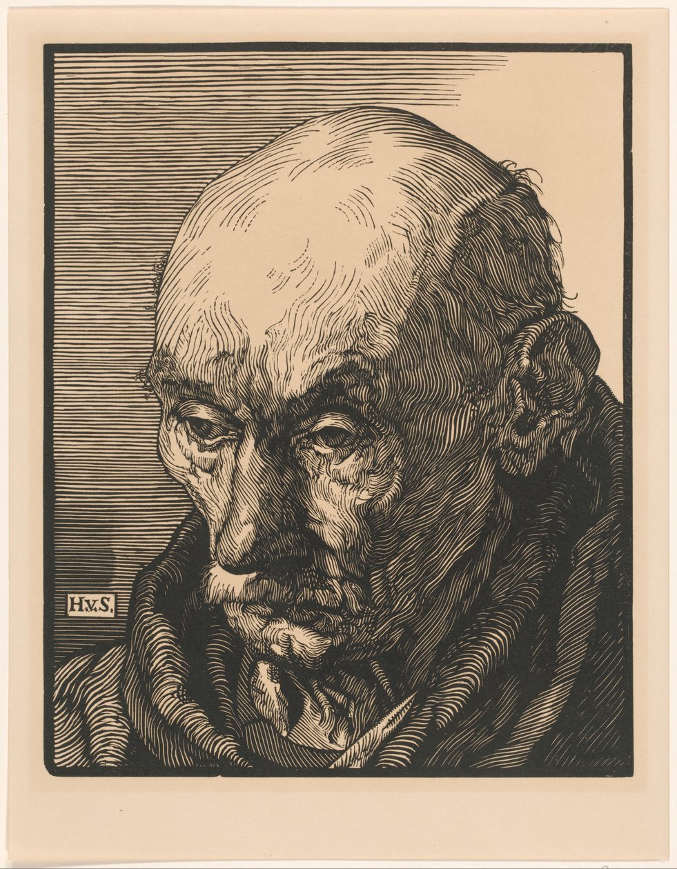 Portrett av en ukjent gammel mann av Hendrik van Straten