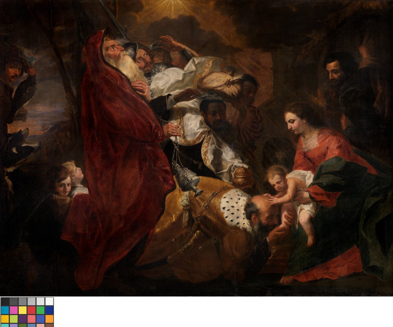The Three Magi (olje på lerret) av Hendrik van the Elder Balen