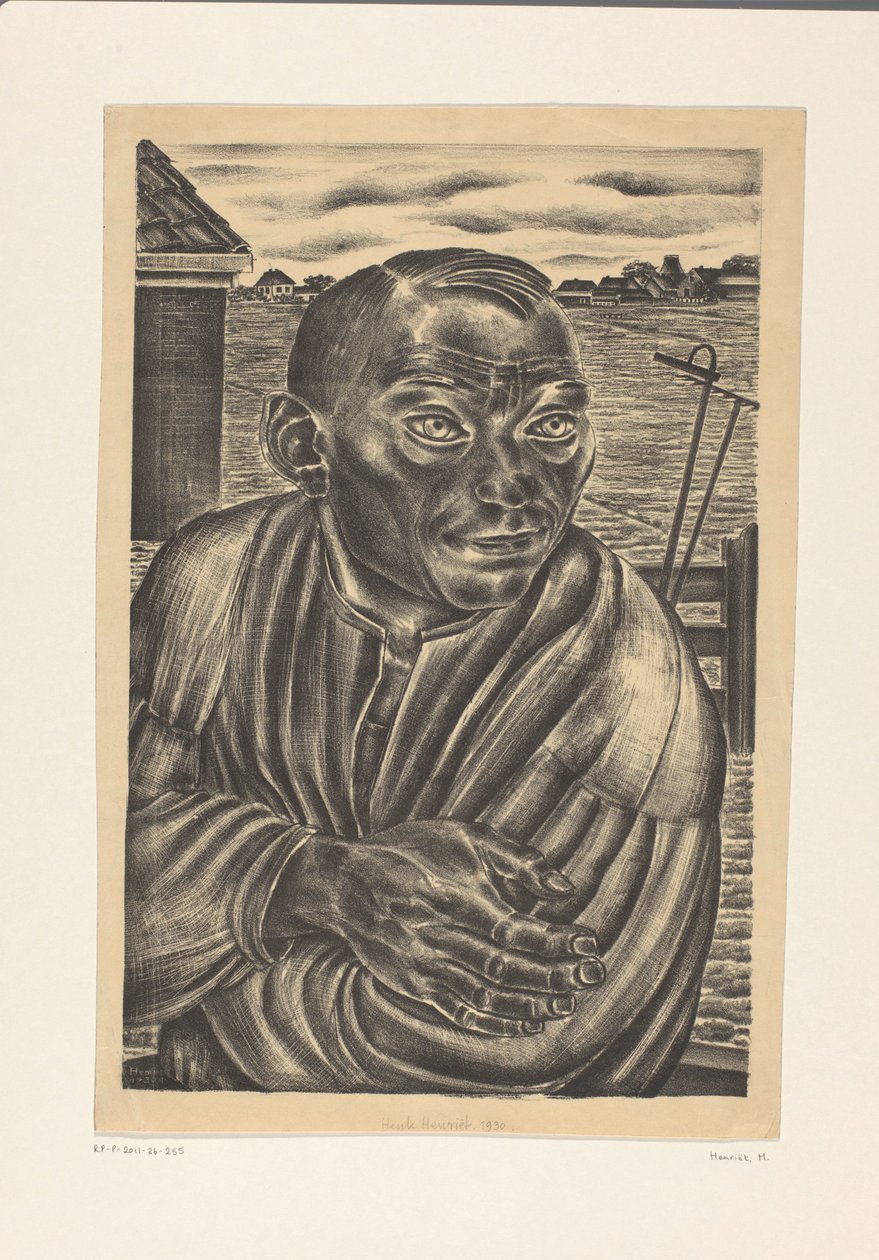 Portrett av en bonde av Henk Henriët (signed by artist)