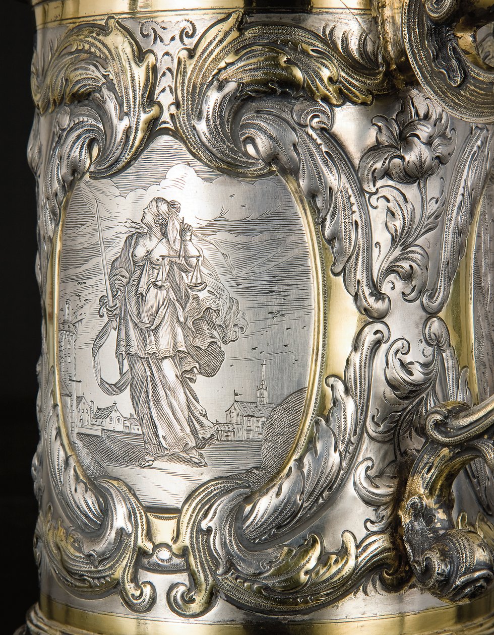 Detalj av en tankard, Danzig, ca. 1670 (pakke forgylt sølv) (se også 469708 og 469710) av Hennick (attr. to) Probst