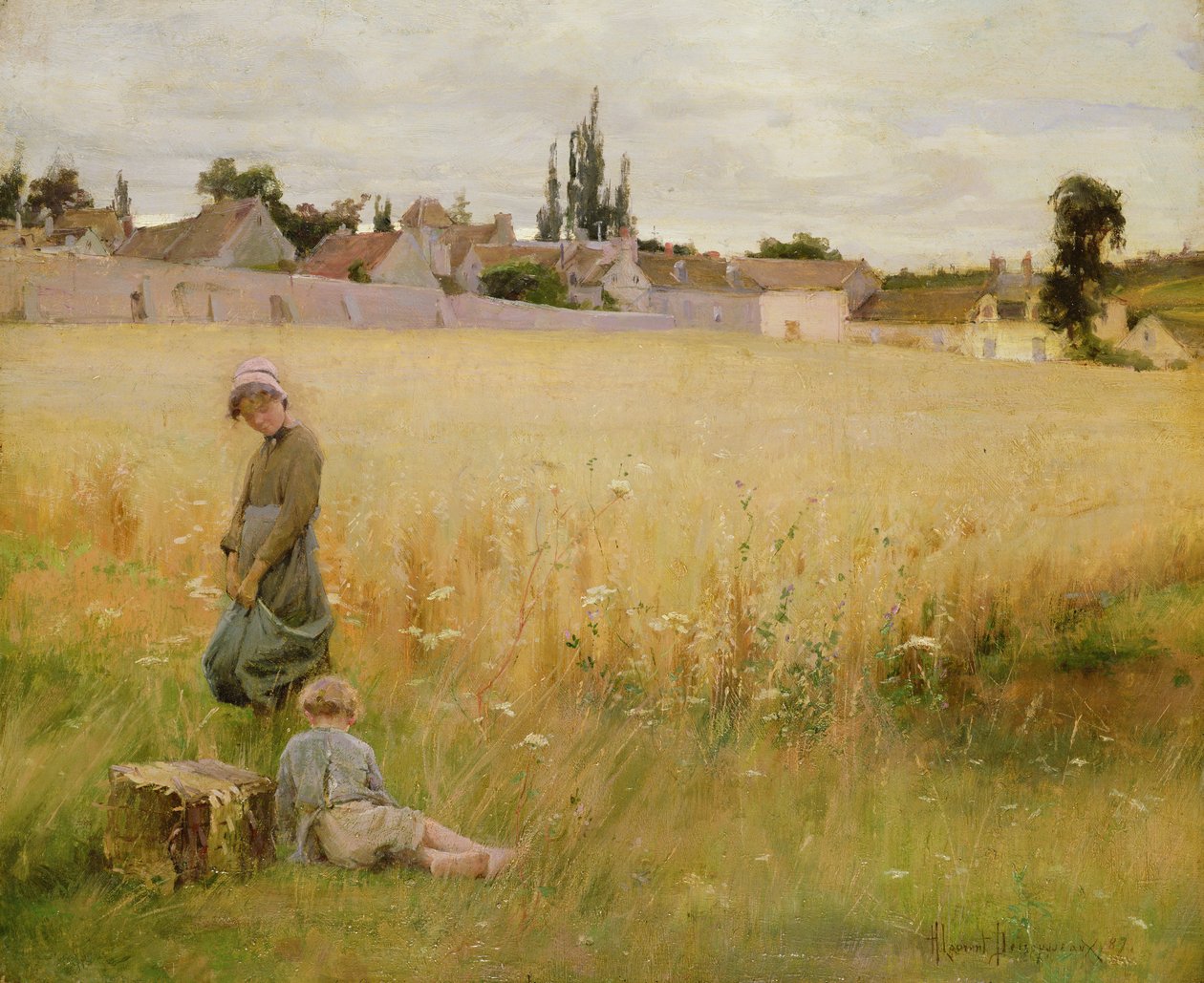 En sommereng, 1887 av Henri Alphonse Louis Laurent Desrousseaux