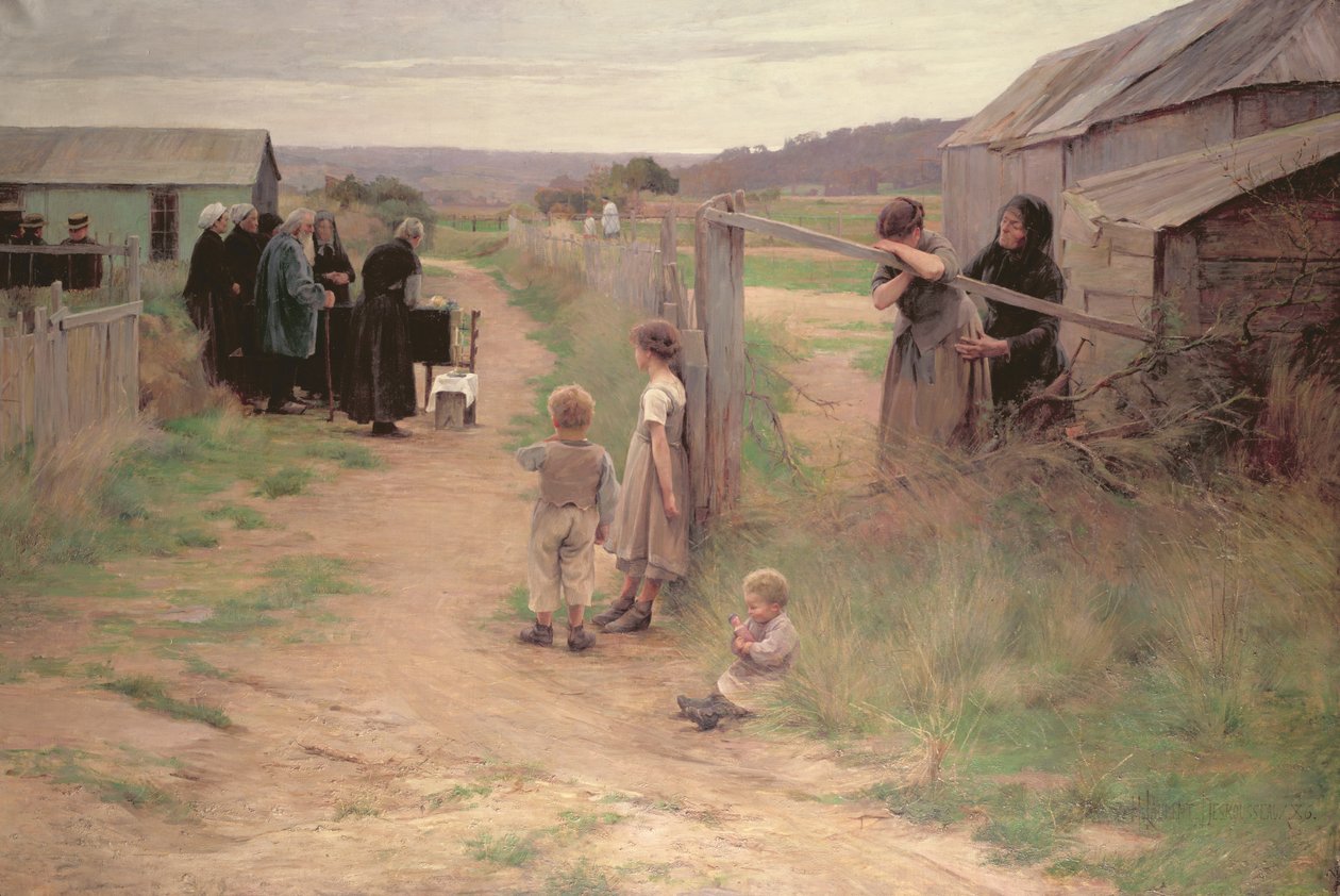 Begravelse i Bresse, 1886 av Henri Alphonse Louis Laurent Desrousseaux