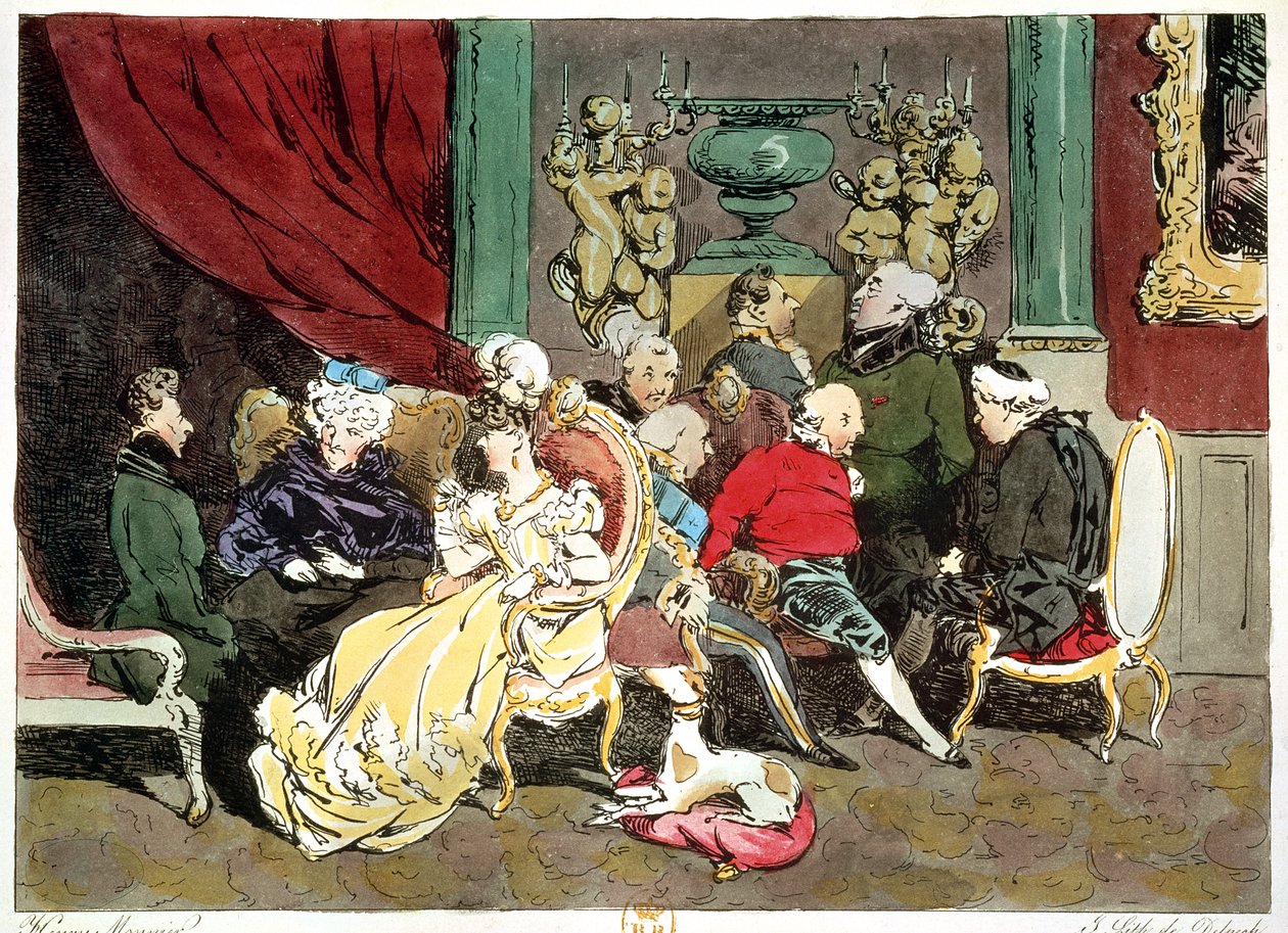 Le Faubourg Saint-Germain, gravert av Delpech, 1828 av Henri Bonaventure Monnier