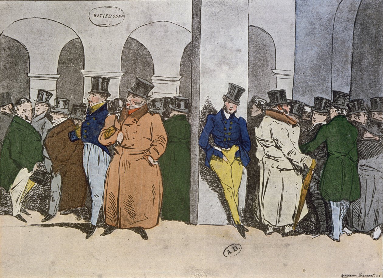 Børsen, gravert av Rougeron-Vignerot, 1856 av Henri Bonaventure Monnier