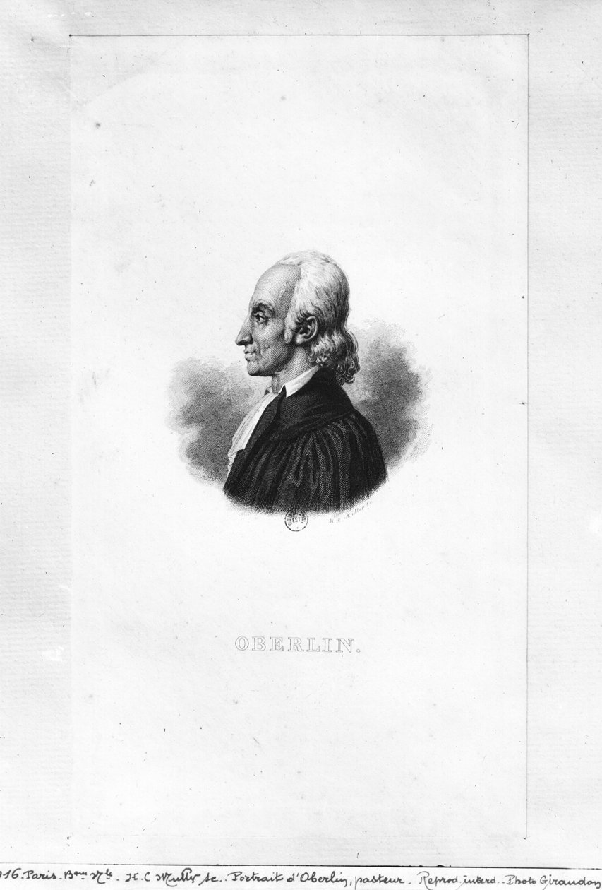 Portrett av Jean Frederic Oberlin (1740-1846) av Henri Charles Muller