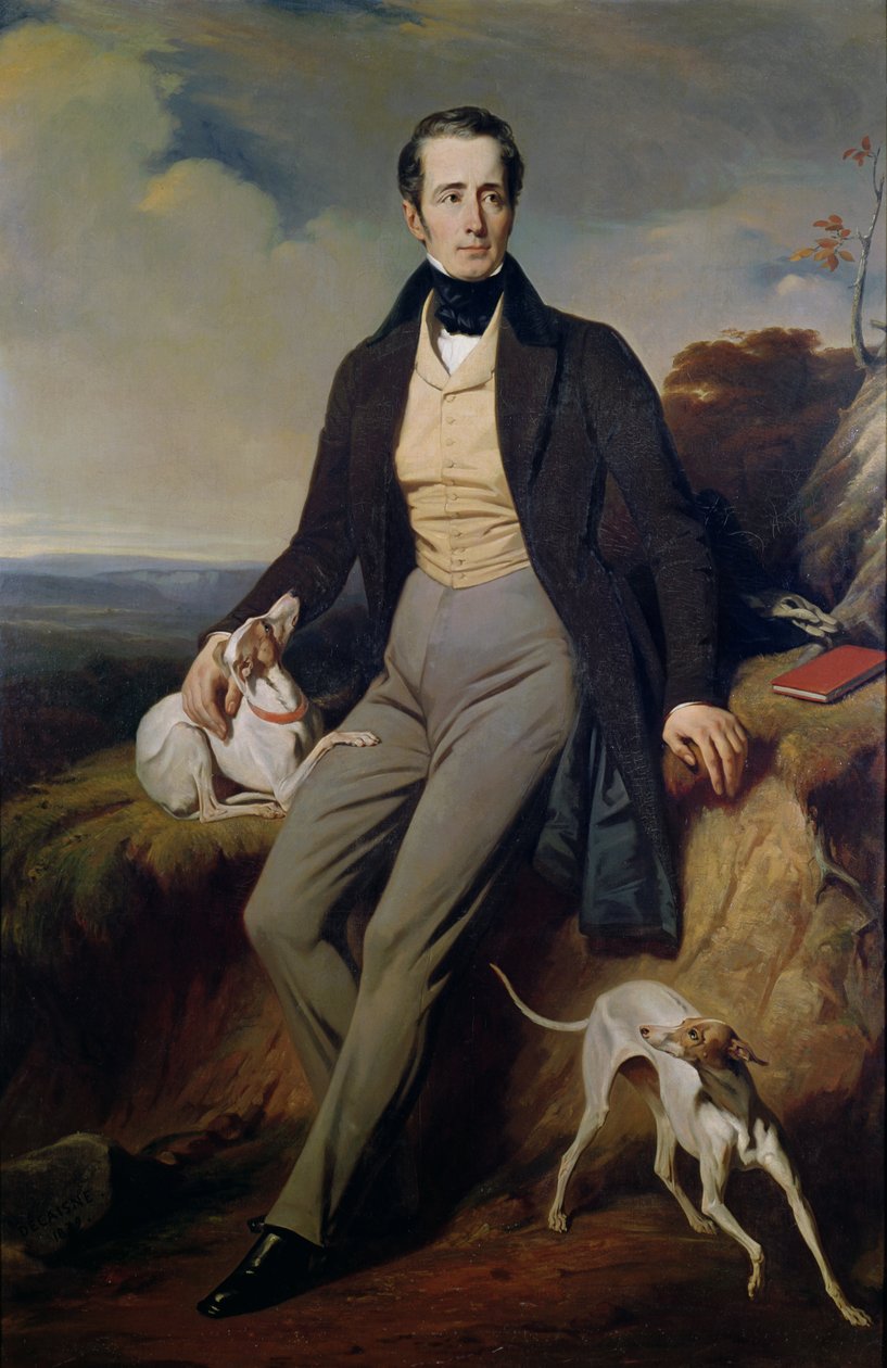 Portrett av Alphonse de Lamartine (1790-1869) 1830 av Henri Decaisne