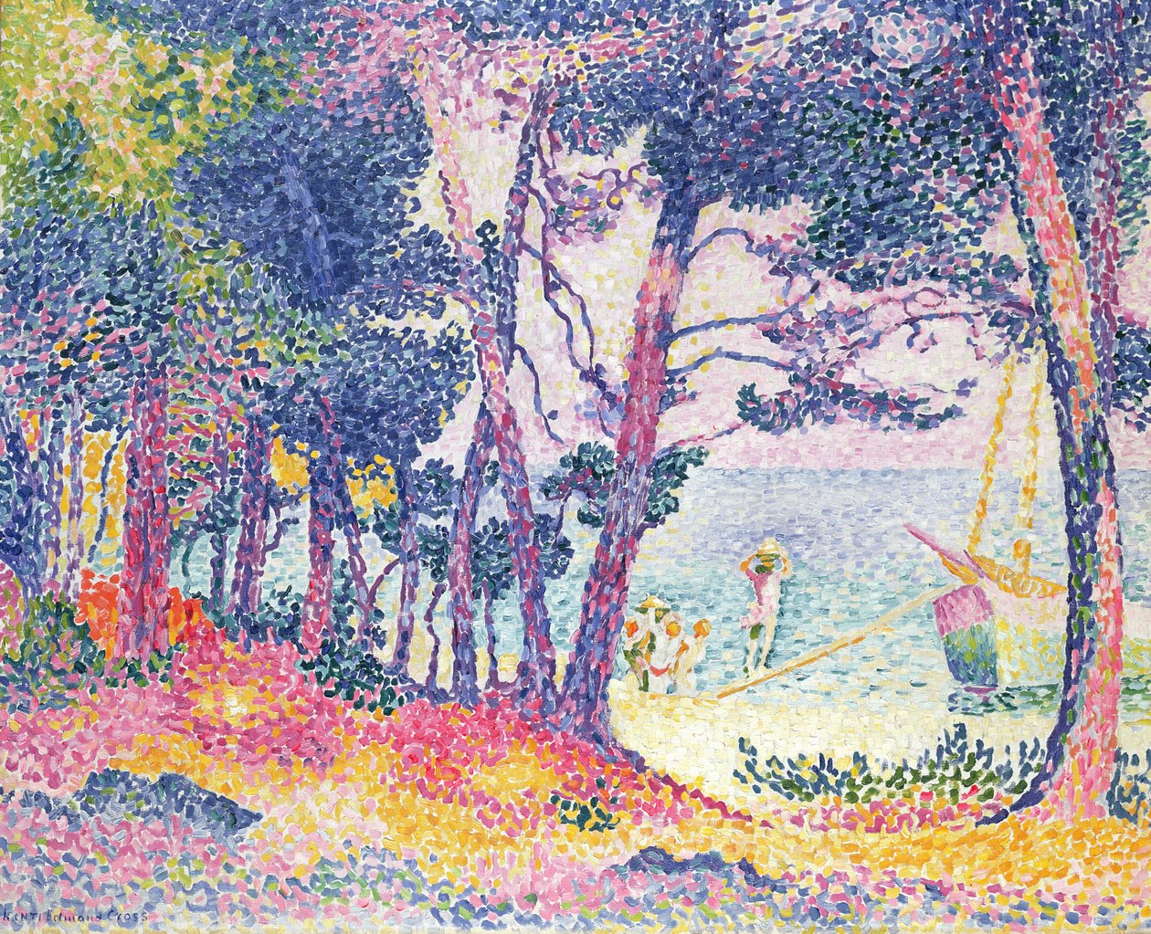 En furulund, 1906 av Henri Edmond Cross
