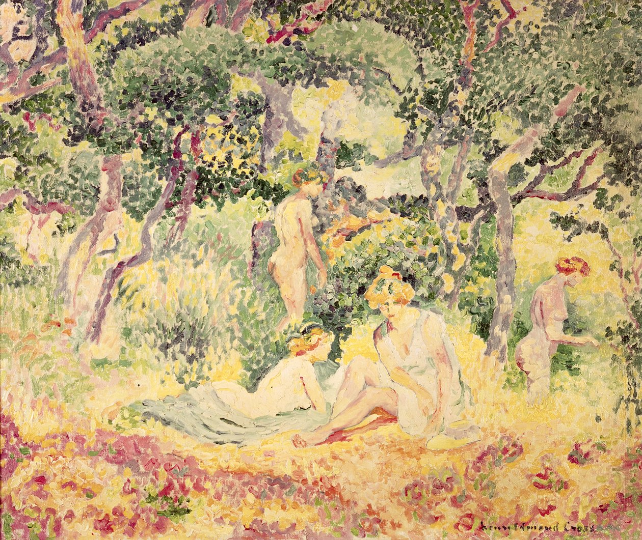 Nakenbilder i en Wood av Henri Edmond Cross