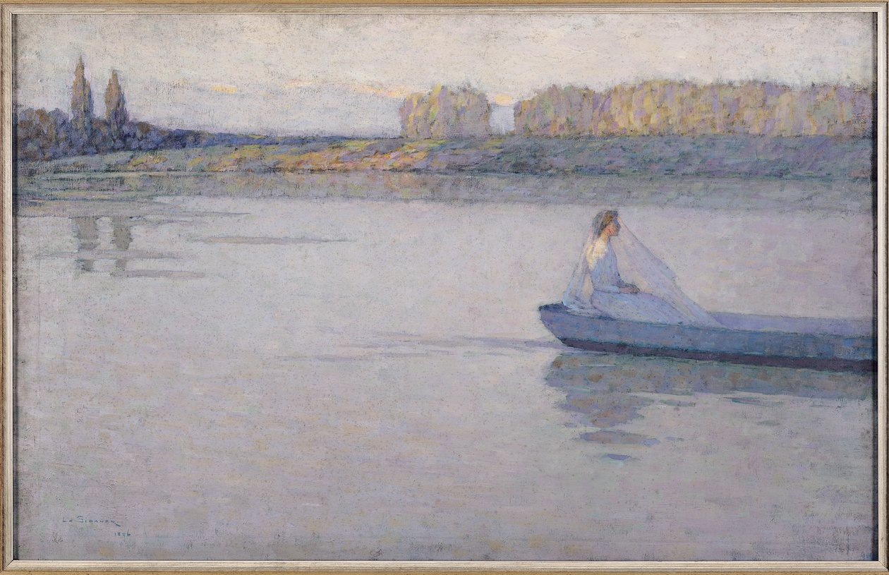 På elven, morgen, 1896 av Henri Eugene Augustin Le Sidaner