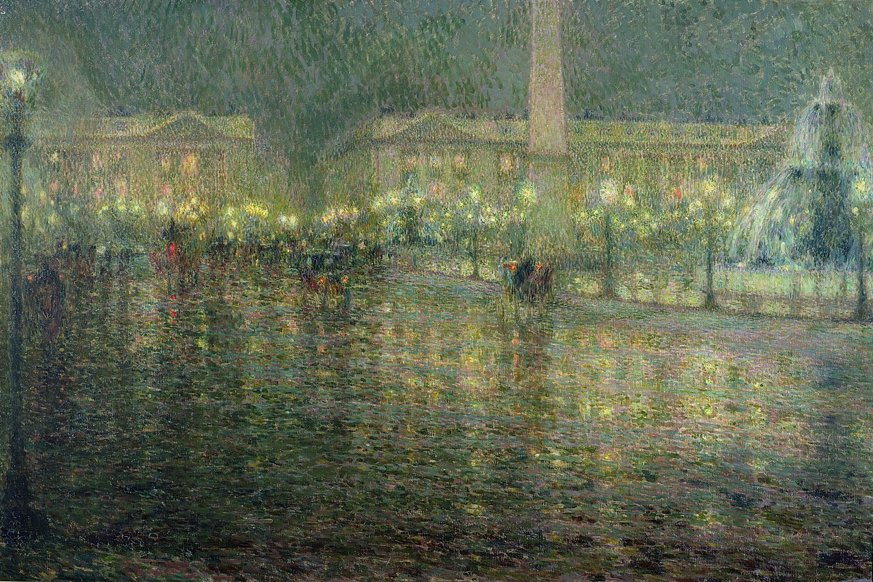 Place de la Concorde, ca. 1909 av Henri Eugene Augustin Le Sidaner