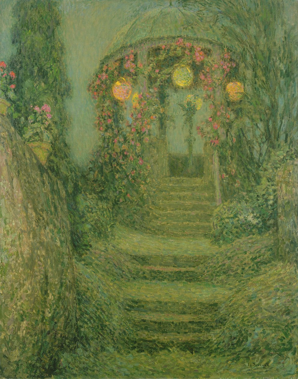 Den opplyste paviljongen av Henri Eugene Augustin Le Sidaner