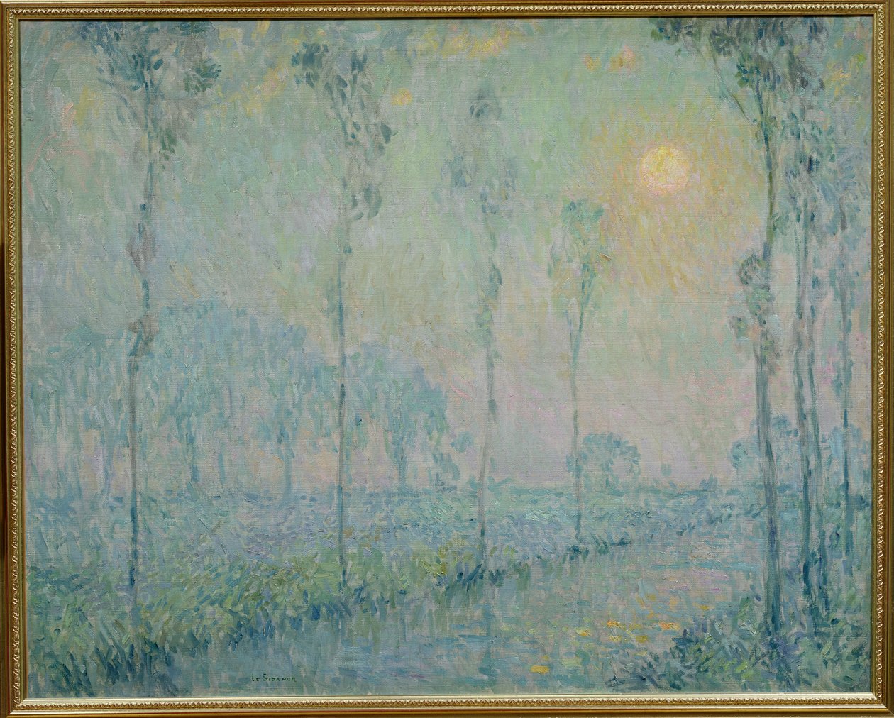 Bekken ved solnedgang, 1923 av Henri Eugene Augustin Le Sidaner