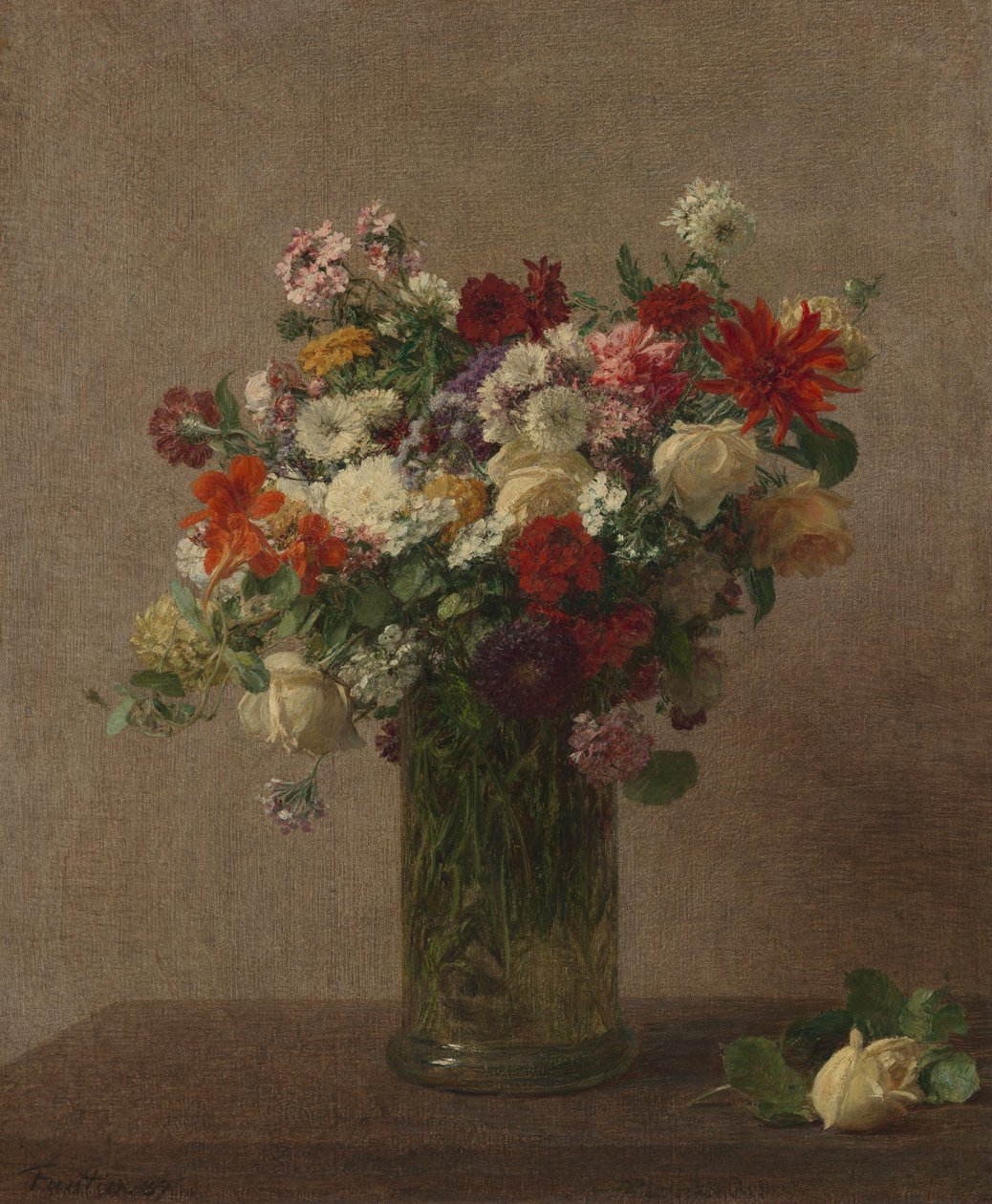 Blomster fra Normandie av Ignace Henri Jean Fantin Latour