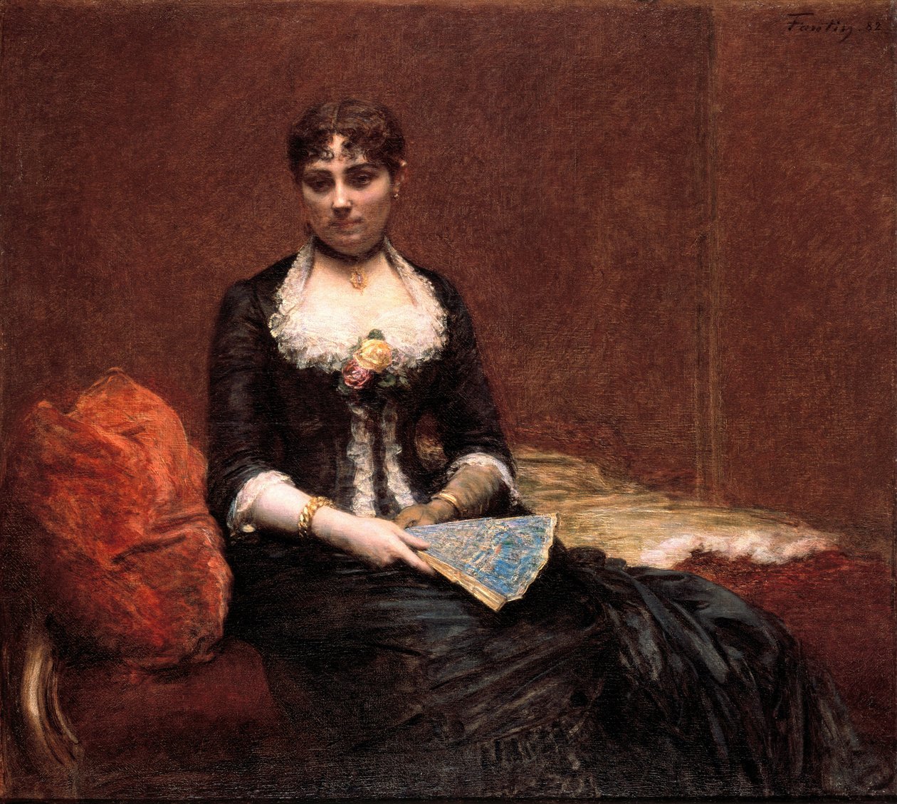 Portrett av Madame Léon Maître av Ignace Henri Jean Fantin Latour
