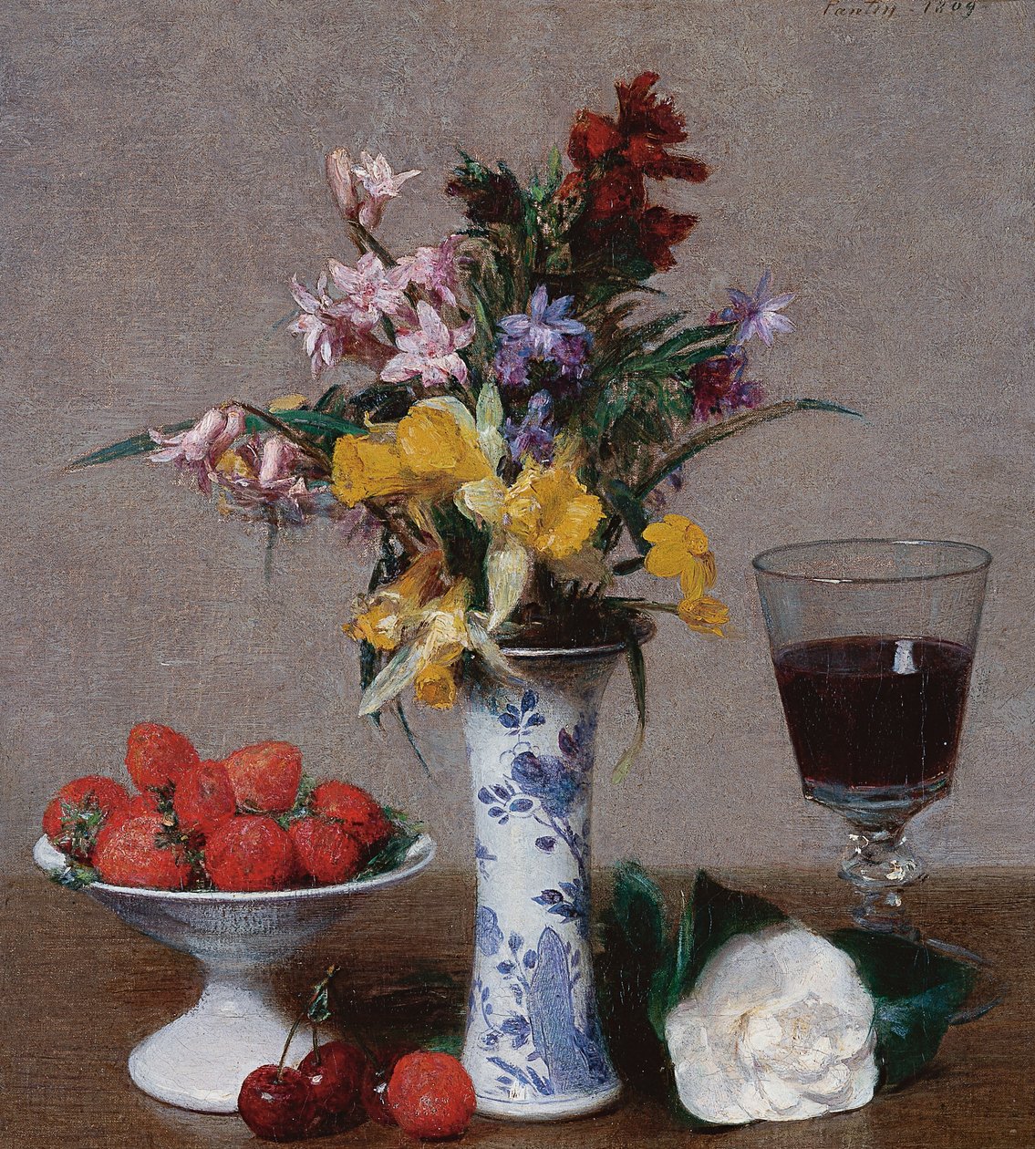 Forlovelsesbuketten av Ignace Henri Jean Fantin Latour