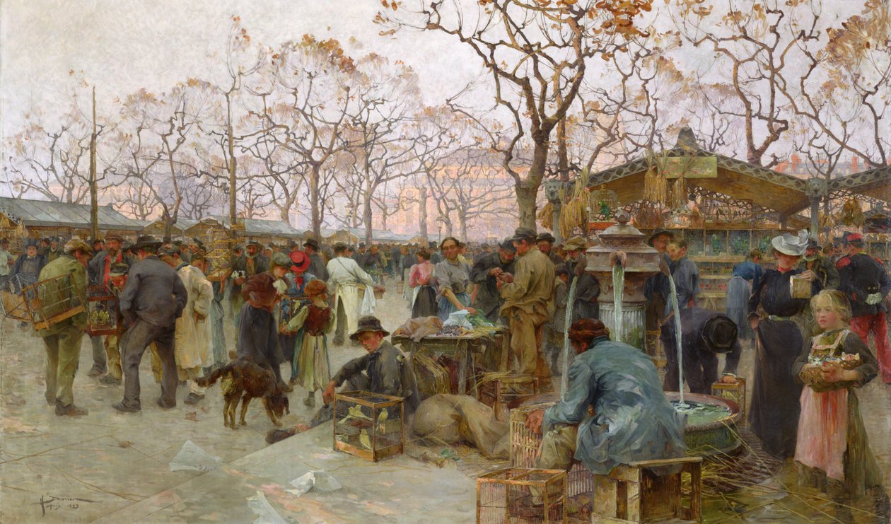 Det parisiske fuglemarkedet av Henri Gaston Darien