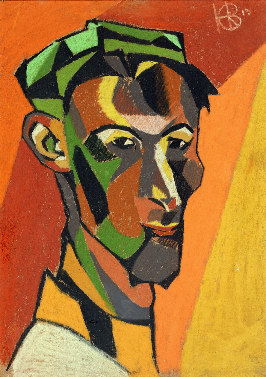 Selvportrett, 1913 (pastell på papir) av Henri Gaudier Brzeska