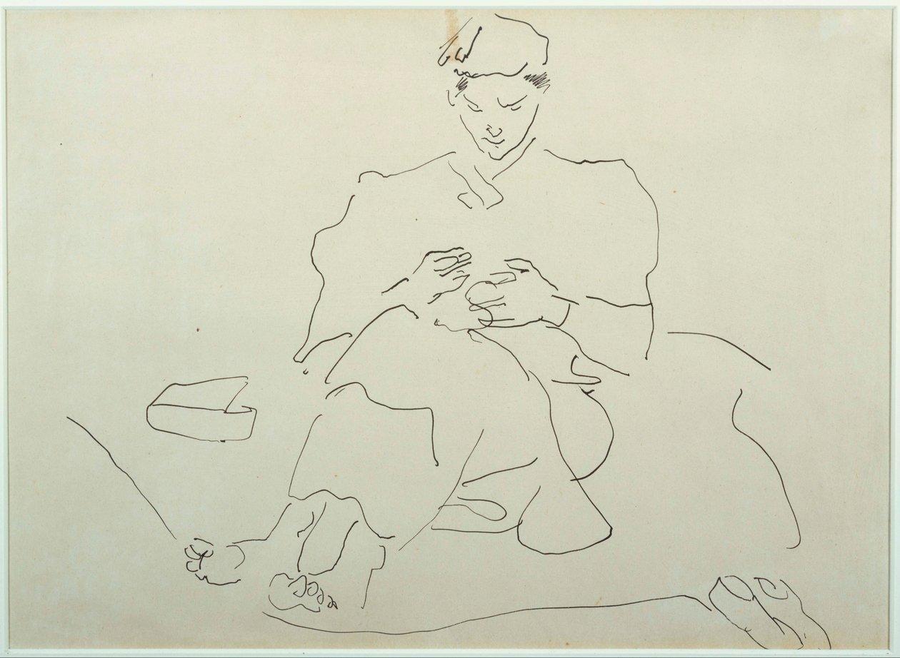 Sittende figur sying av Henri Gaudier Brzeska