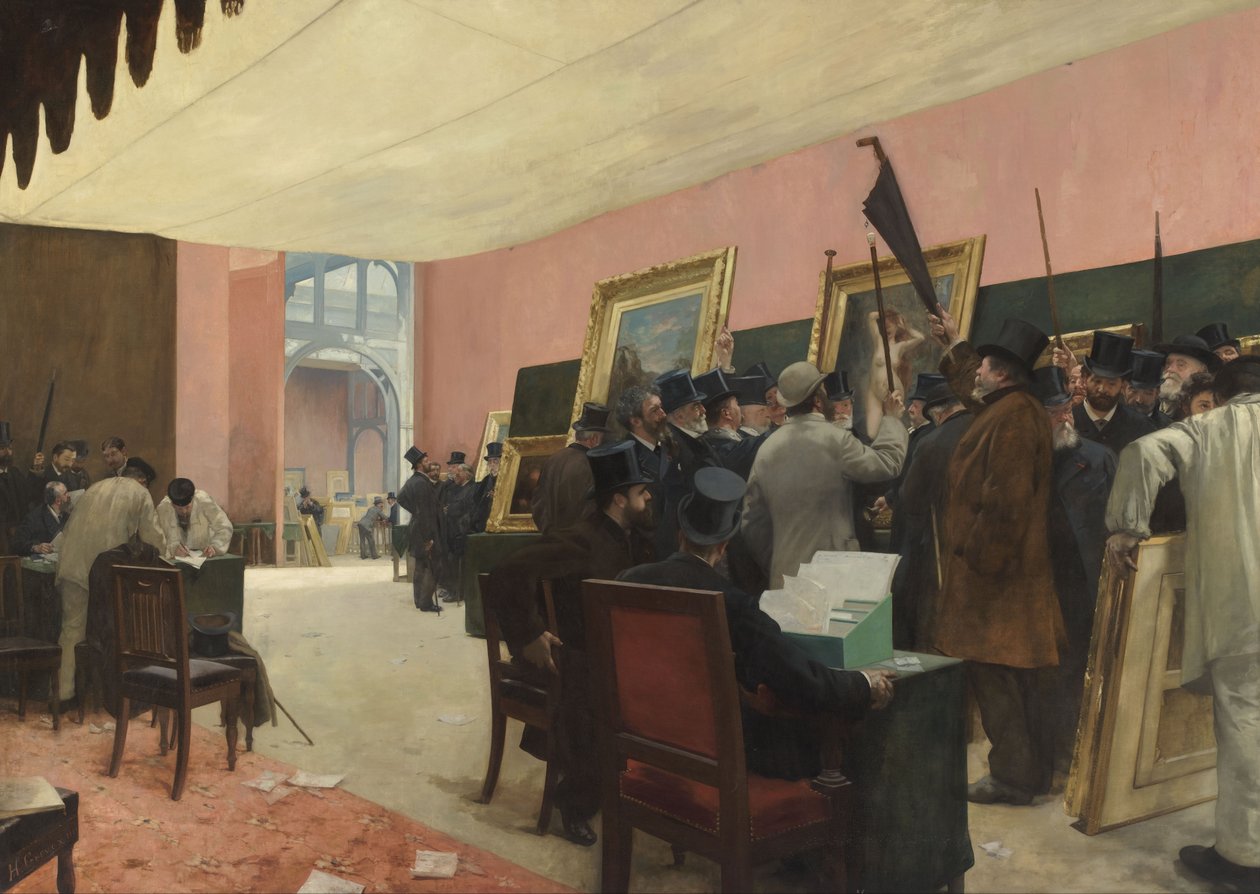 En sesjon av malerjuryen av Henri Gervex