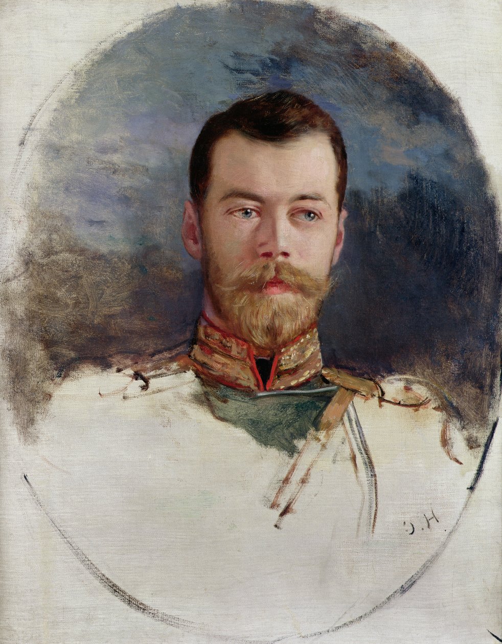 Studie for et portrett av tsar Nicholas II (1868-1918) 1898 av Henri Gervex