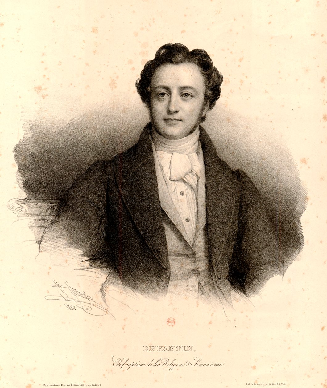 Barnslig øverste leder for Saint-Simonian-religionen av Henri Grevedon