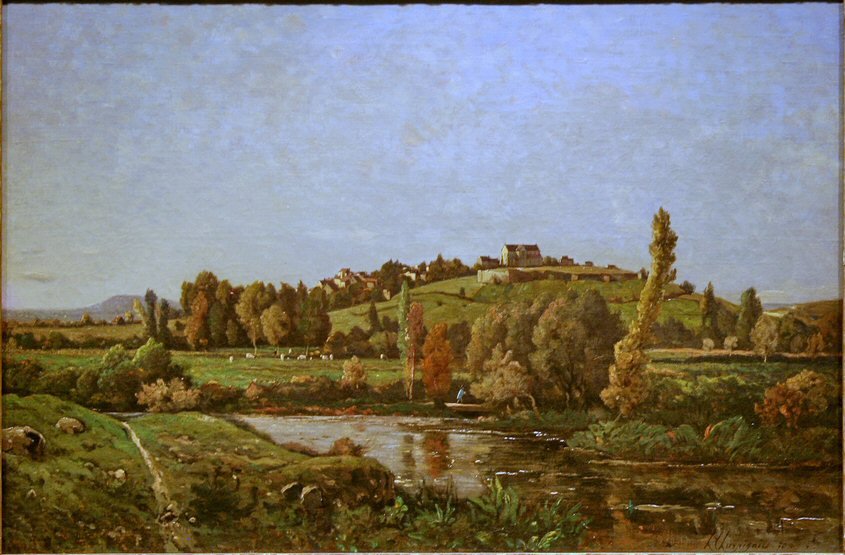 Landskap i Auvergne Français: Landskap i Auvergne av Henri Joseph Harpignies