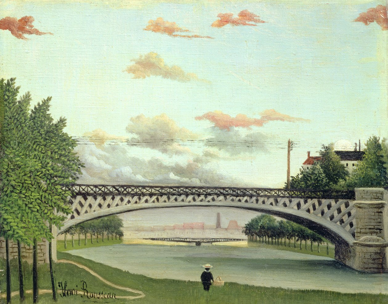 Broen ved Charenton, Frankrike av Henri Rousseau