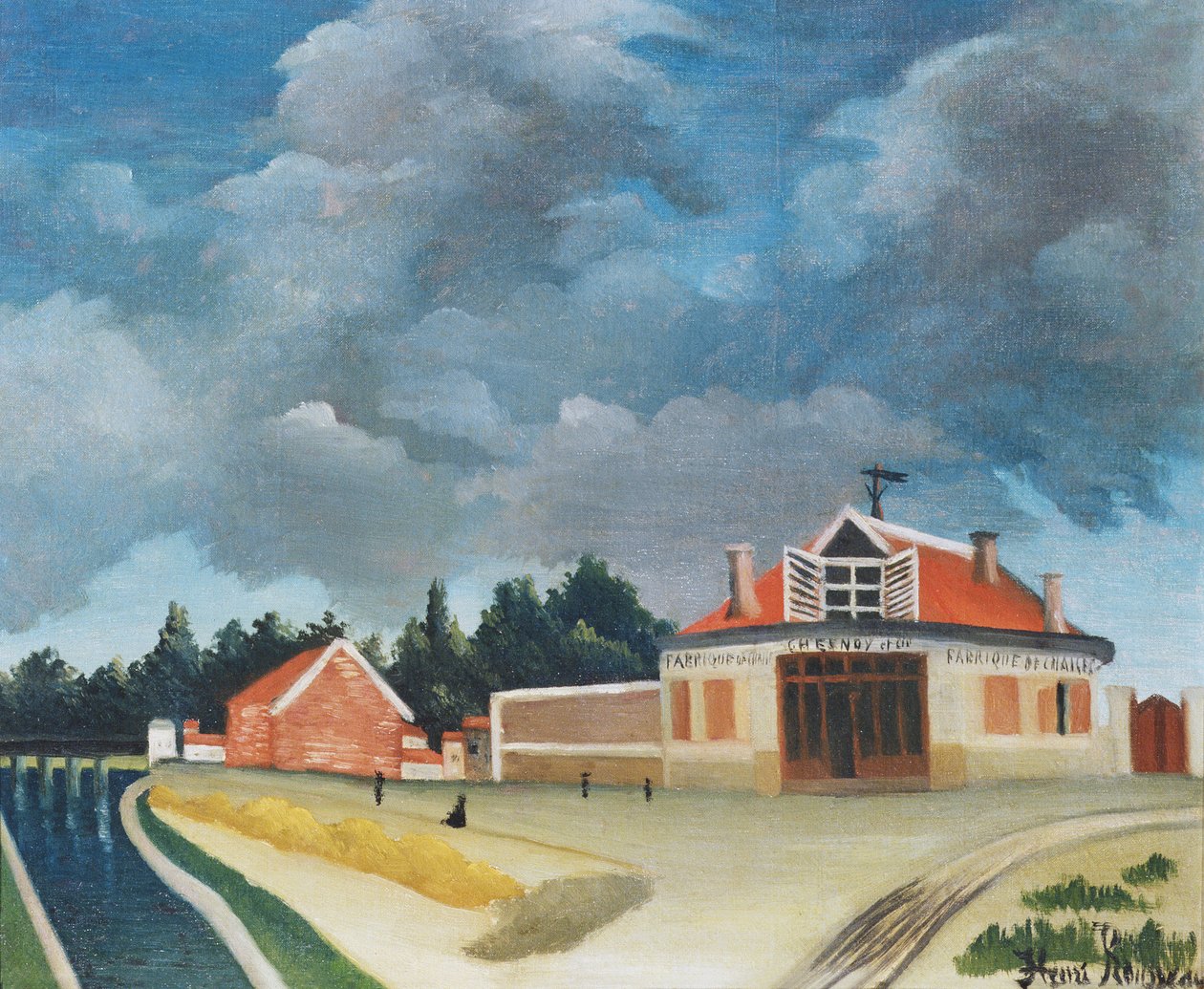 Stolfabrikken i Alfortville, ca. 1897 (se også 309518) av Henri Rousseau