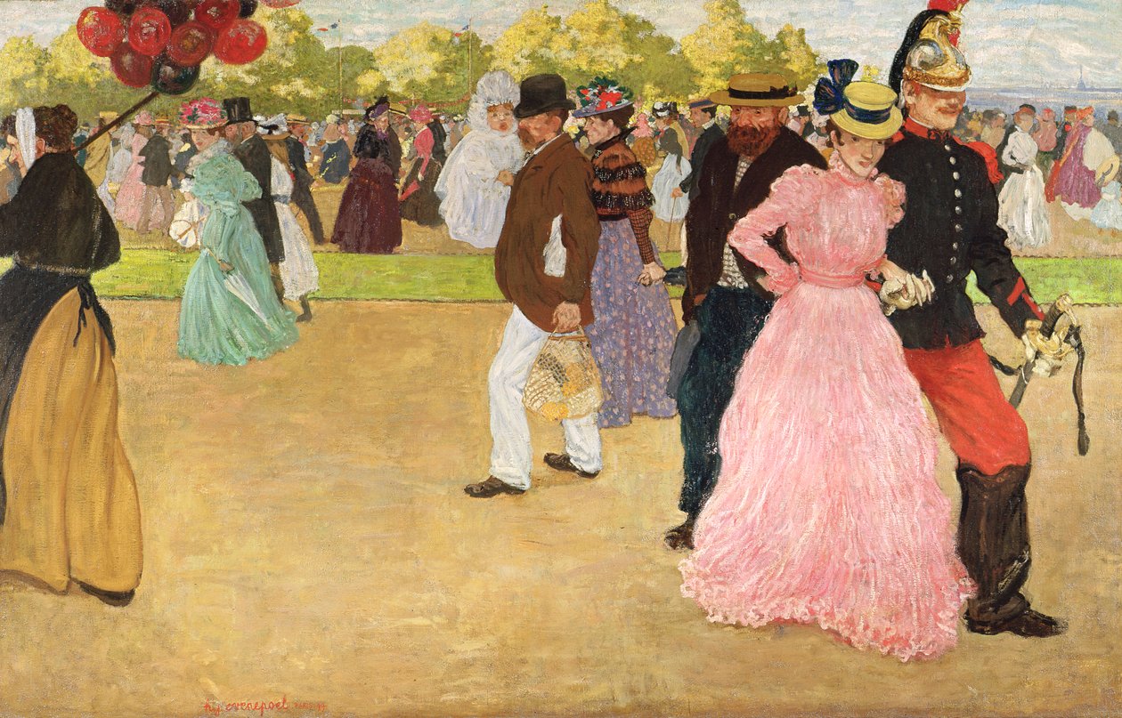 En søndagstur i Bois de Boulogne, 1899 av Henri Jacques Edouard Evenepoel