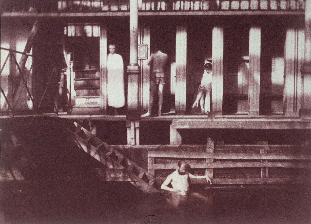 Offentlige bad i Paris, ca. 1852 (kalotype) av Henri Jean Louis Le Secq