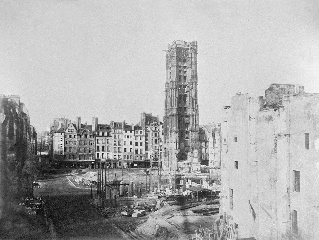 Tour Saint-Jacques la Boucherie (1508-22), Paris, 1853 av Henri Jean Louis Le Secq