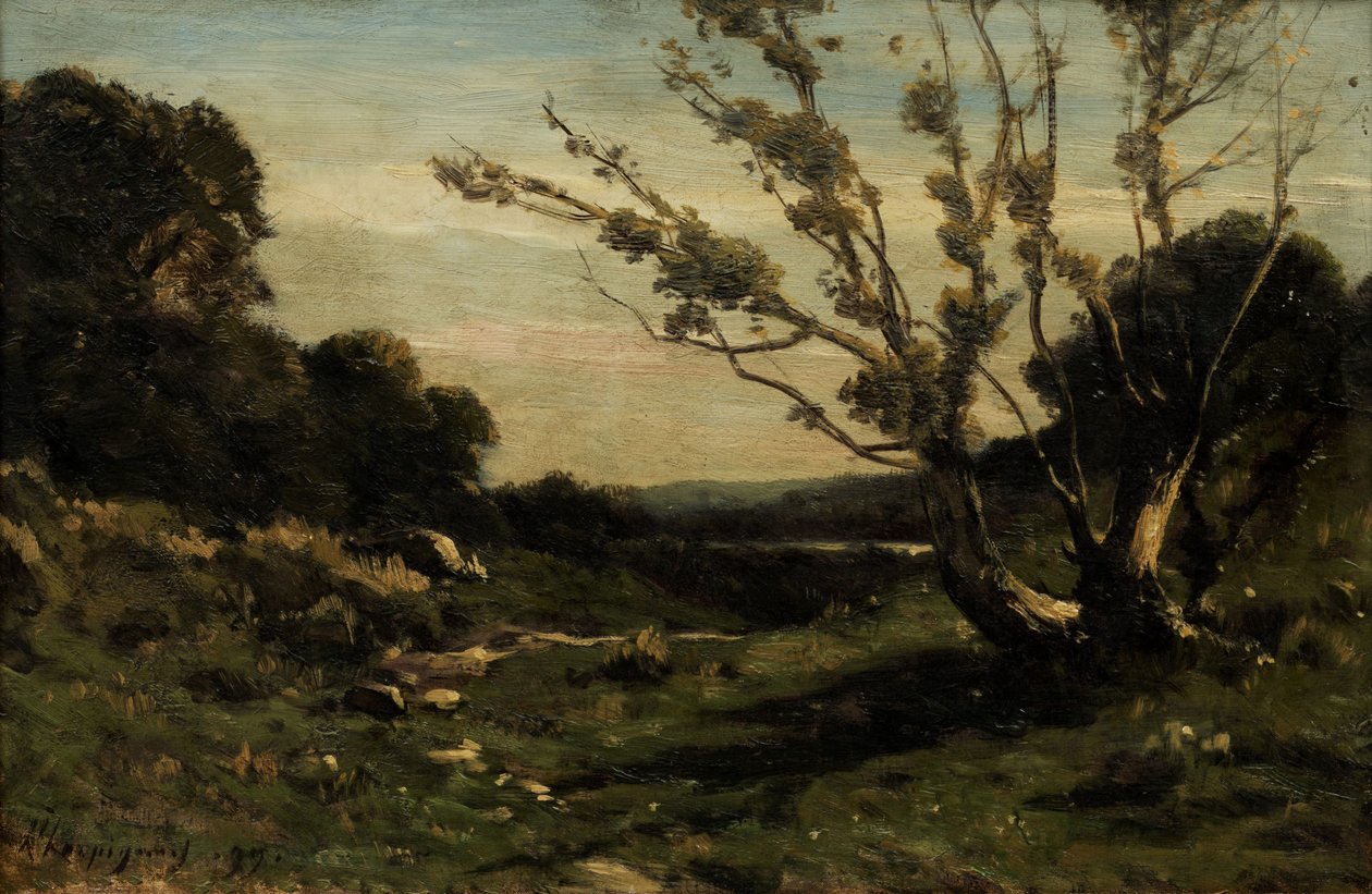 Morgen i Nievre av Henri Joseph Harpignies