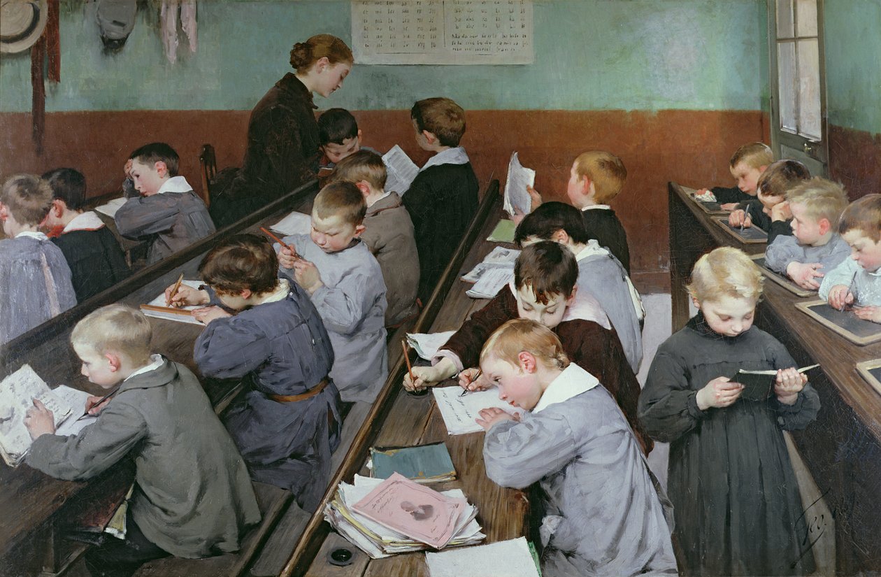 Barneklassen, 1889 av Henri Jules Jean Geoffroy