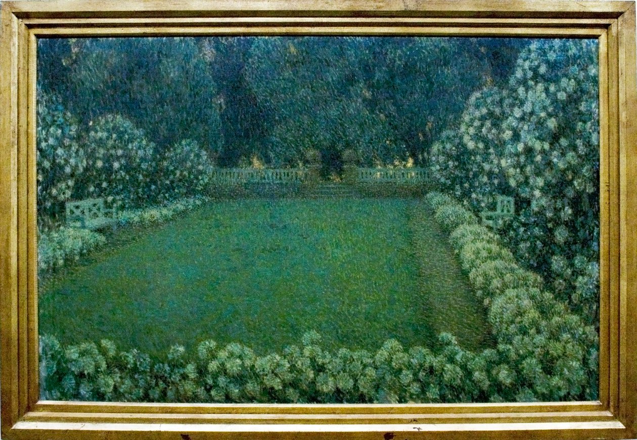 Le jardin blanc au crepuscule Nederlands: De witte tuin in de schemeringnHagyar: A feher kert szurkuletetn av Henri Eugene Augustin Le Sidaner