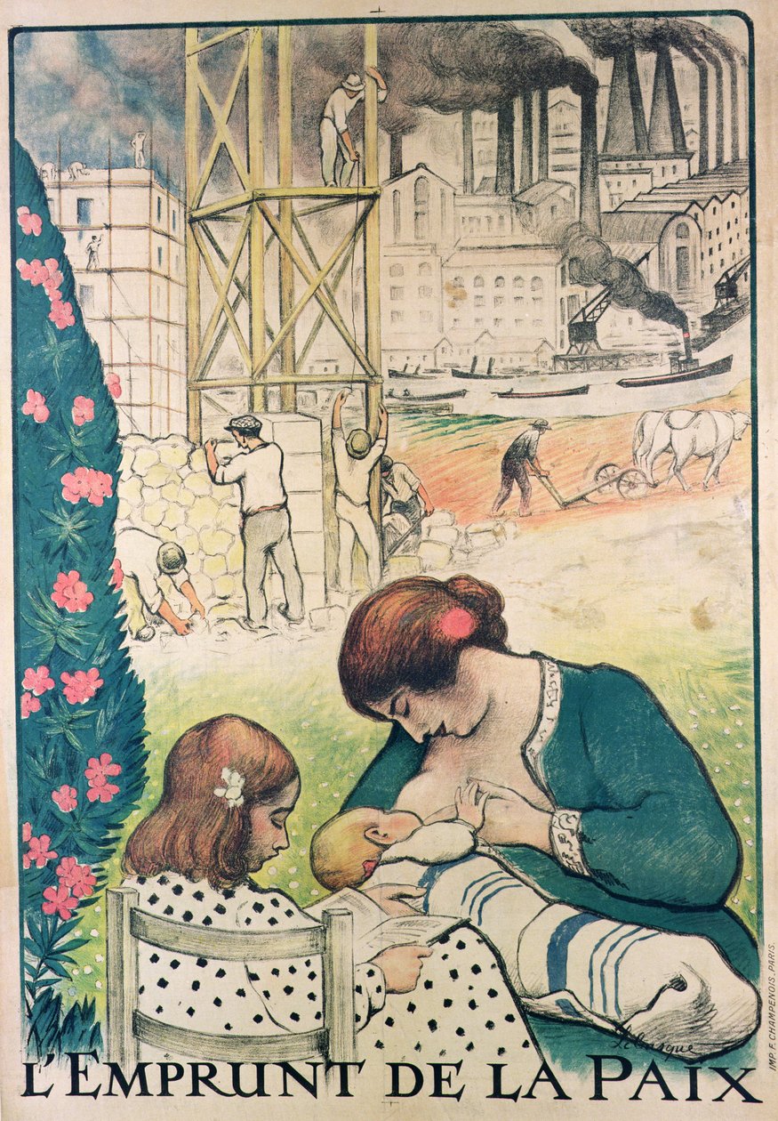 Plakat som reklamerer for fredslånet, 1919-20 av Henri Lebasque