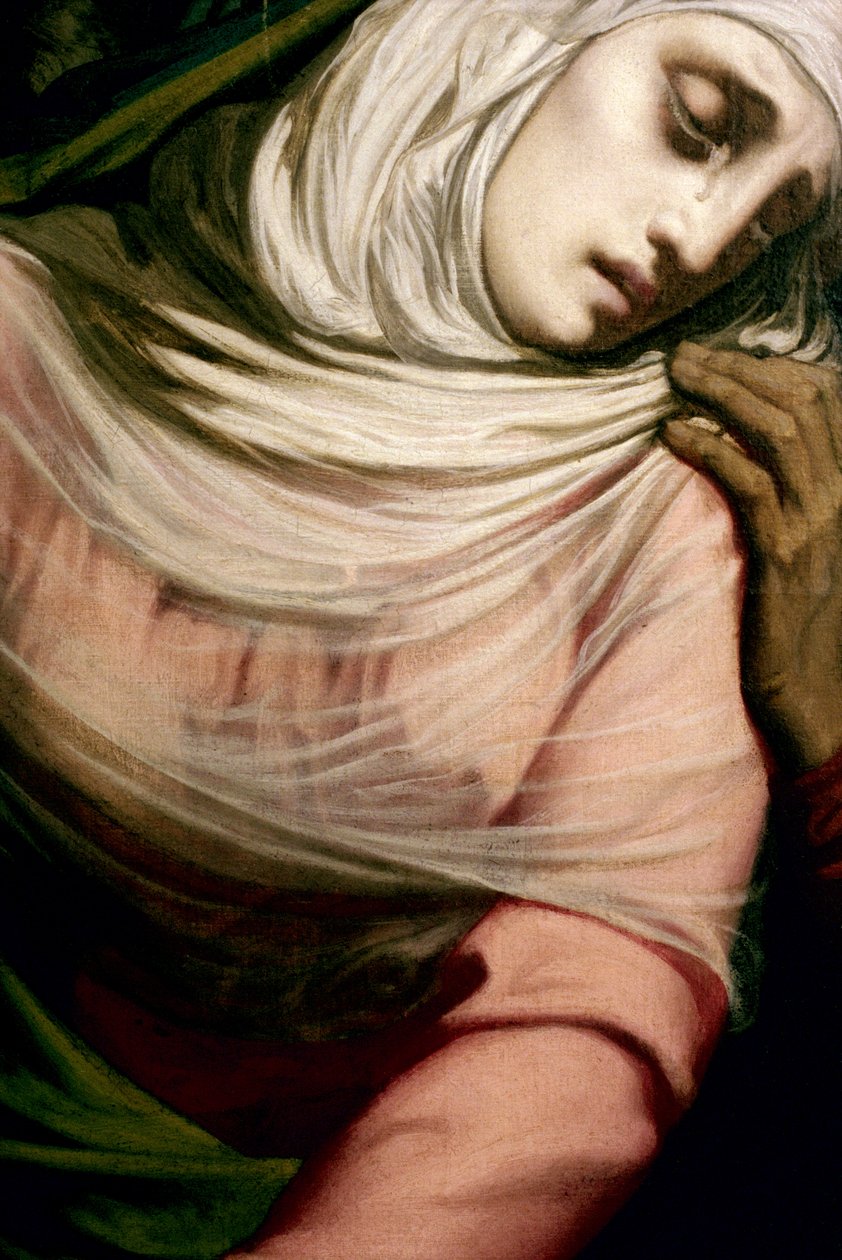 Jomfru Maria ved foten av korset, 1847 (detalj) (se også 252682 og 252683) av Henri Lehmann