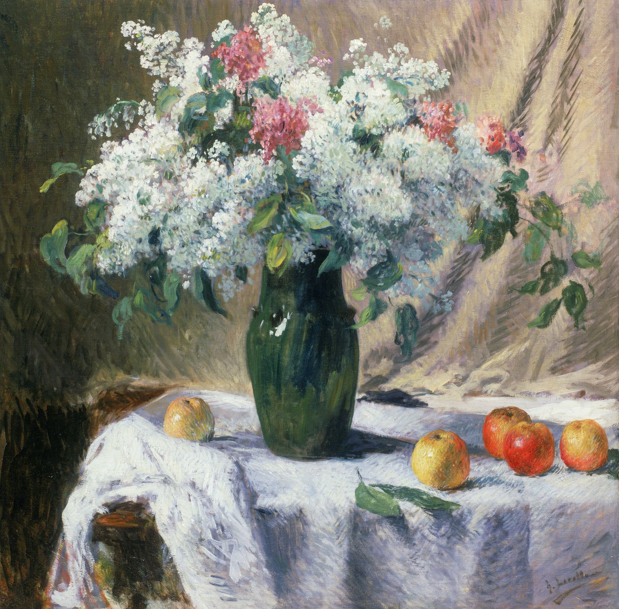 Vase med blomster av Henri Lerolle