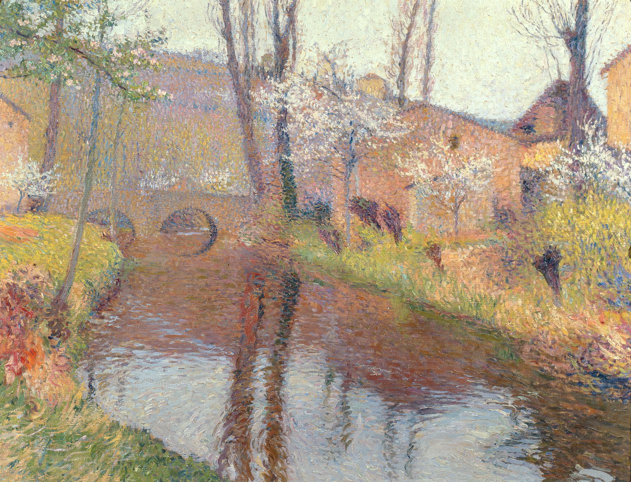 Landskap med bro av Henri Martin