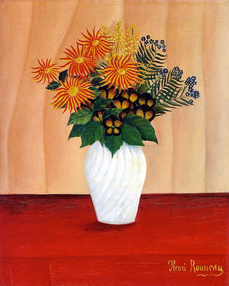 Blomsterbukett av Henri Rousseau