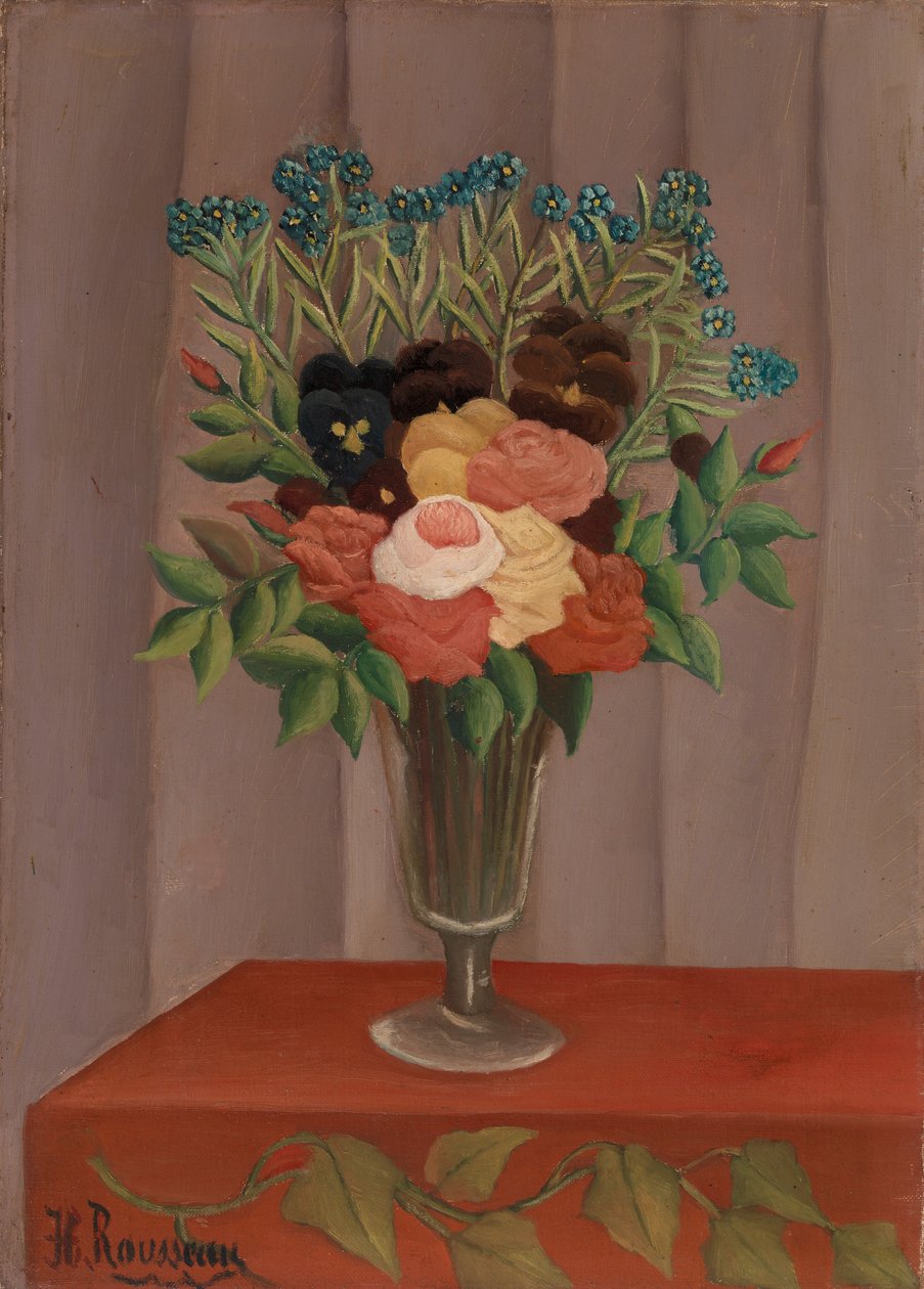 Blomsterbukett av Henri Rousseau