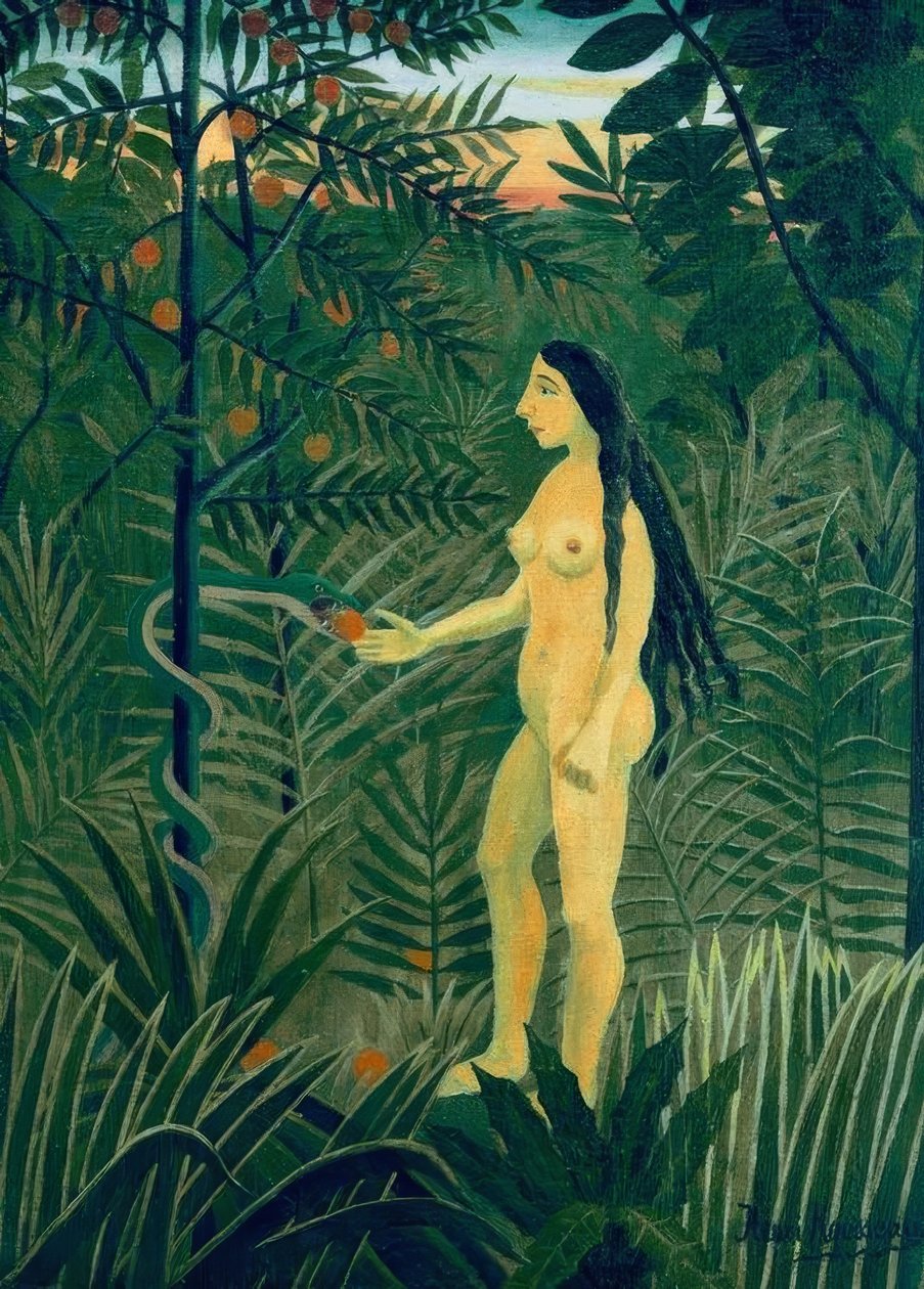 Eva og slangen av Henri Rousseau