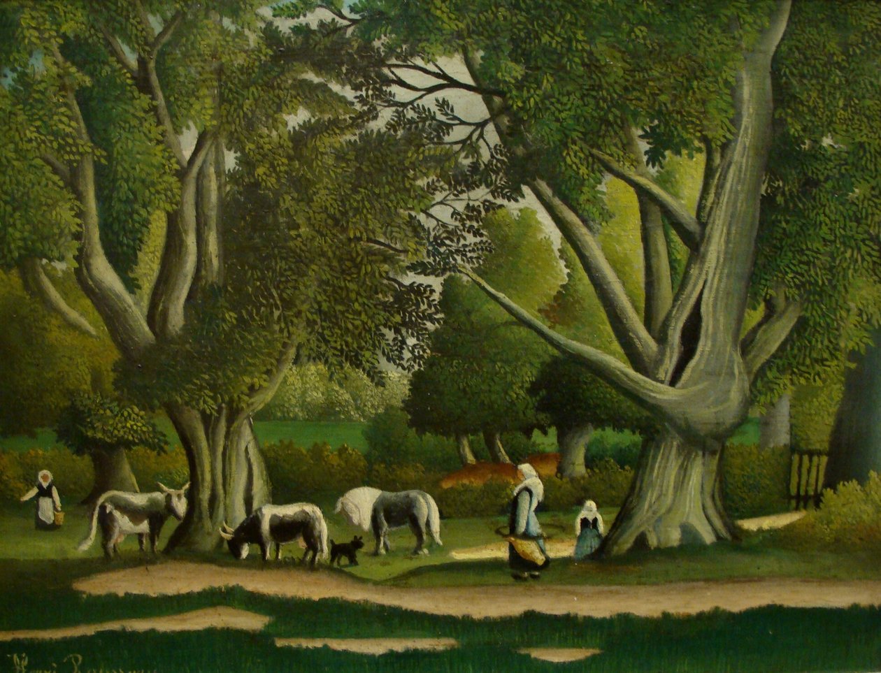 Landskap med melkepiker av Henri Rousseau
