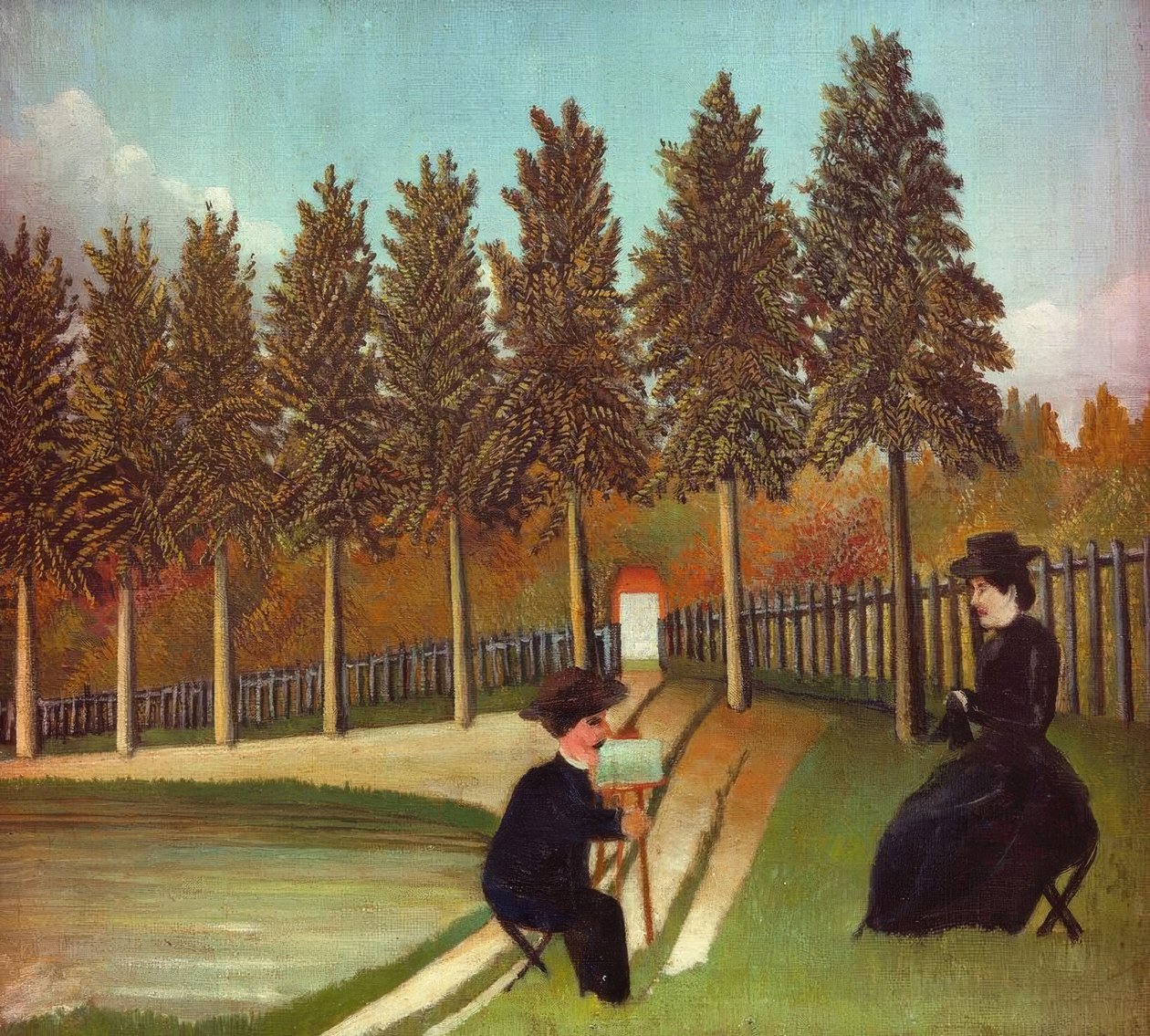 Maleren og hans kone av Henri Rousseau