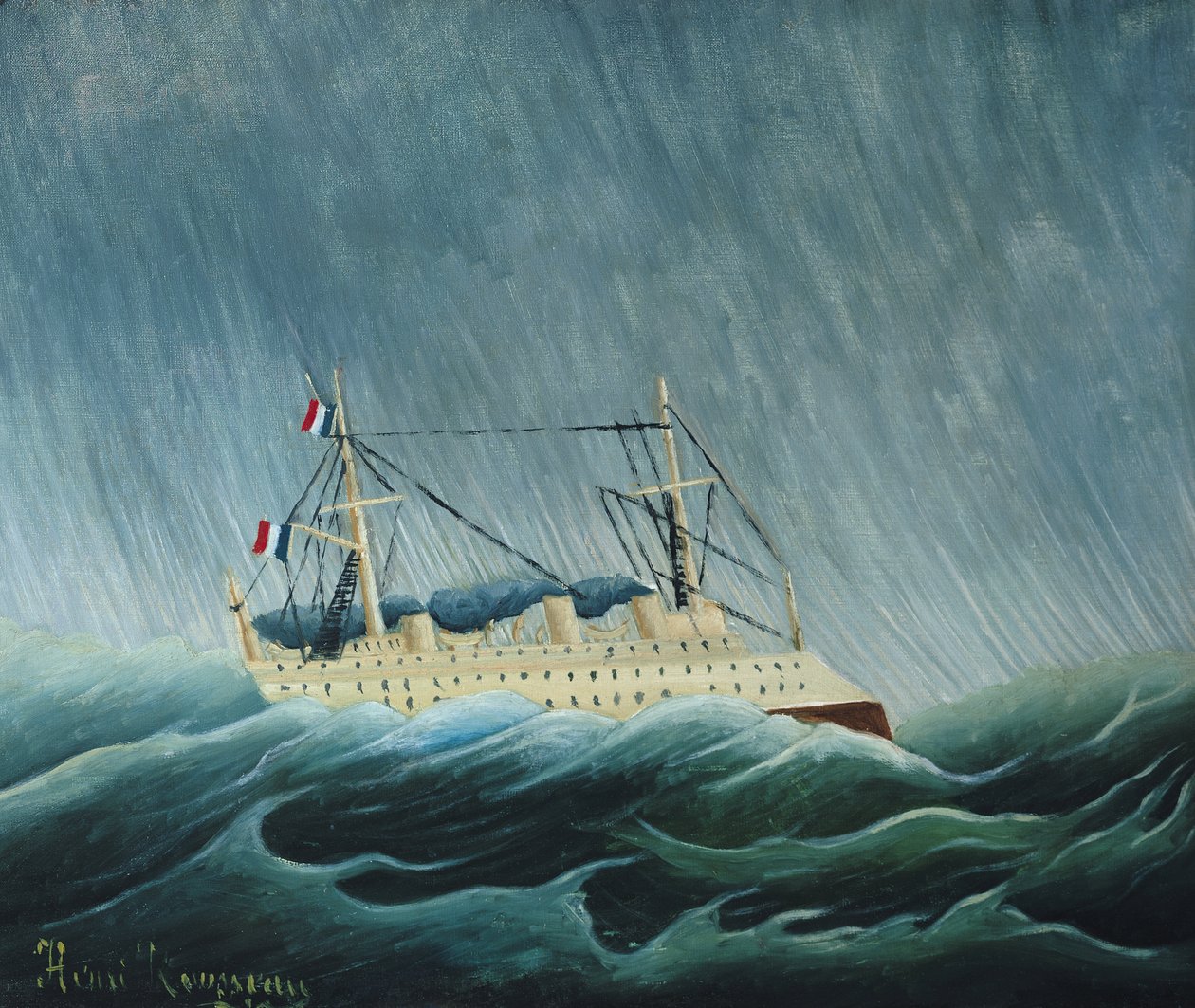 Det stormkastede fartøyet, ca. 1899 (se også 309521) av Henri Rousseau