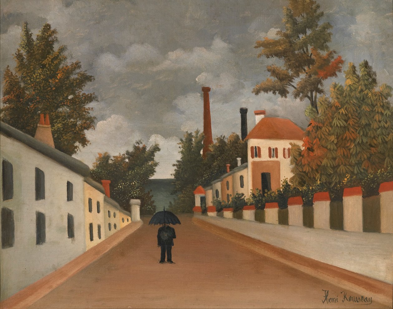 Utsikt over utkanten av Paris av Henri Rousseau