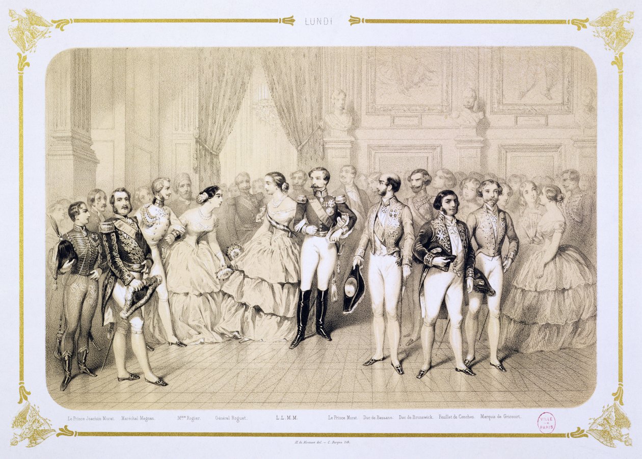 Rettsmottak på Tuileriene, Paris, 1854 av Henri de Montaut