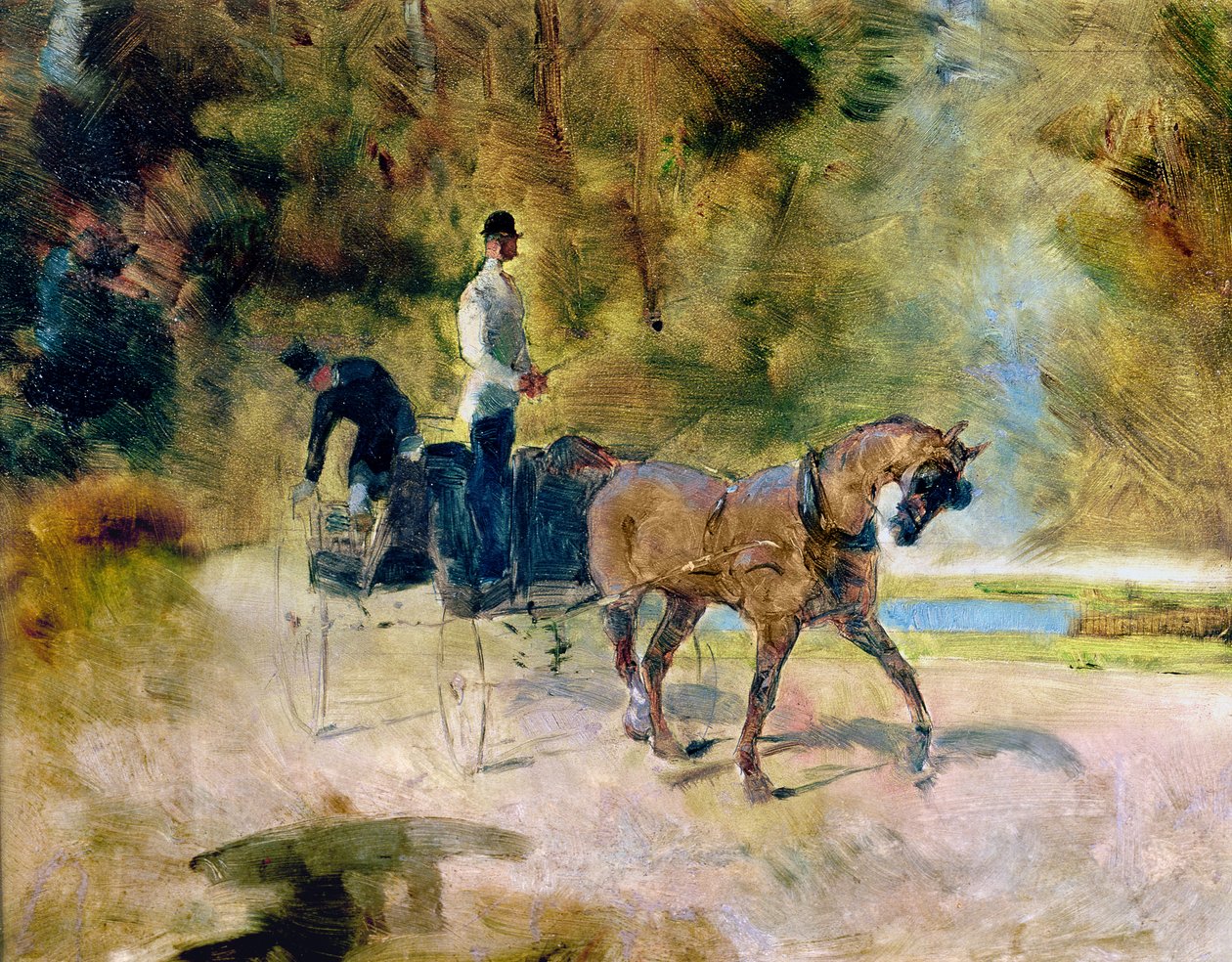 En hundevogn, 1880 av Henri de Toulouse Lautrec