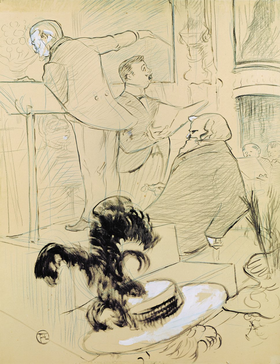 Ambroise Thomas (1811-96) ved en repetisjon av operaen hans 