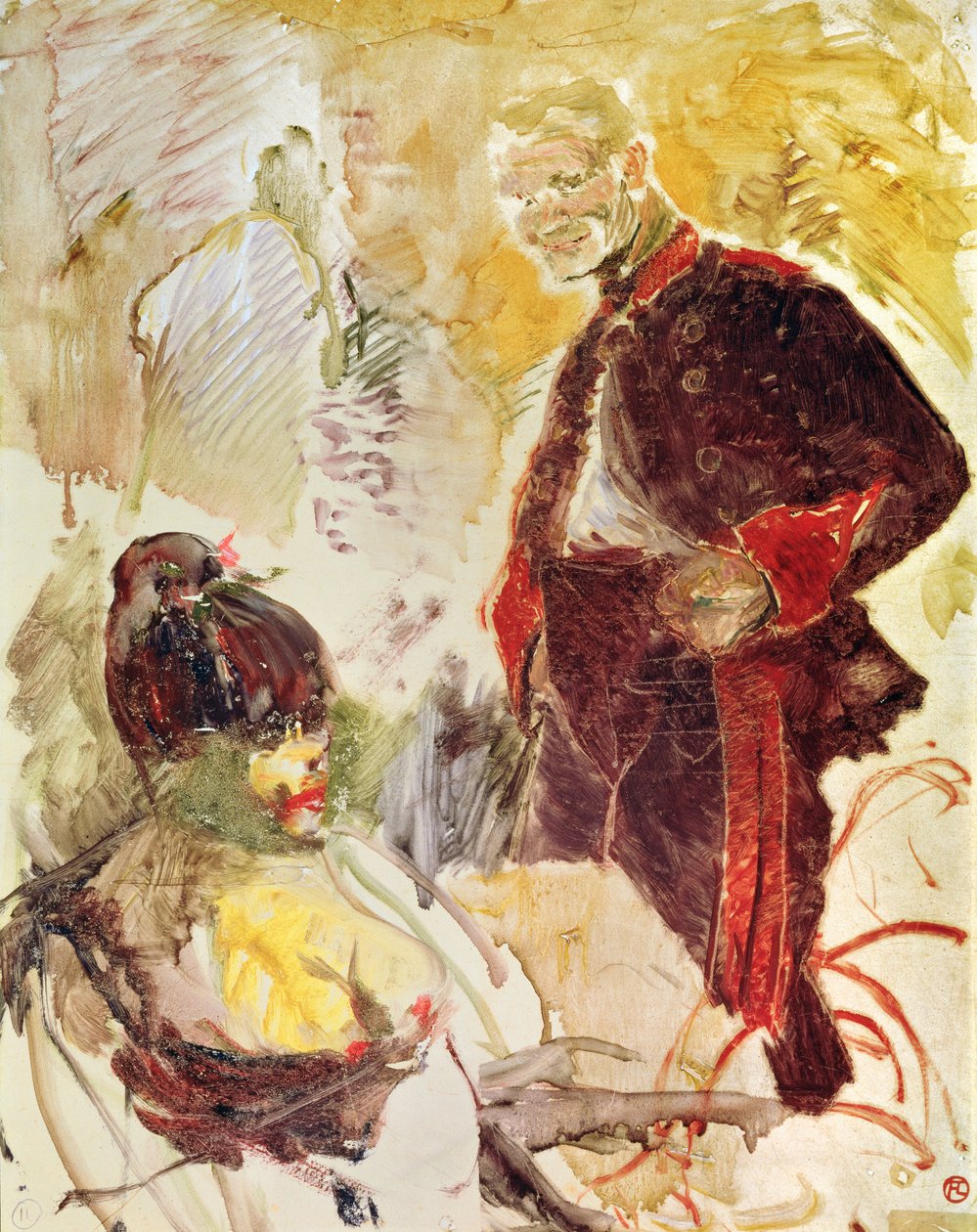 Artillerist og jente, 1886 av Henri de Toulouse Lautrec