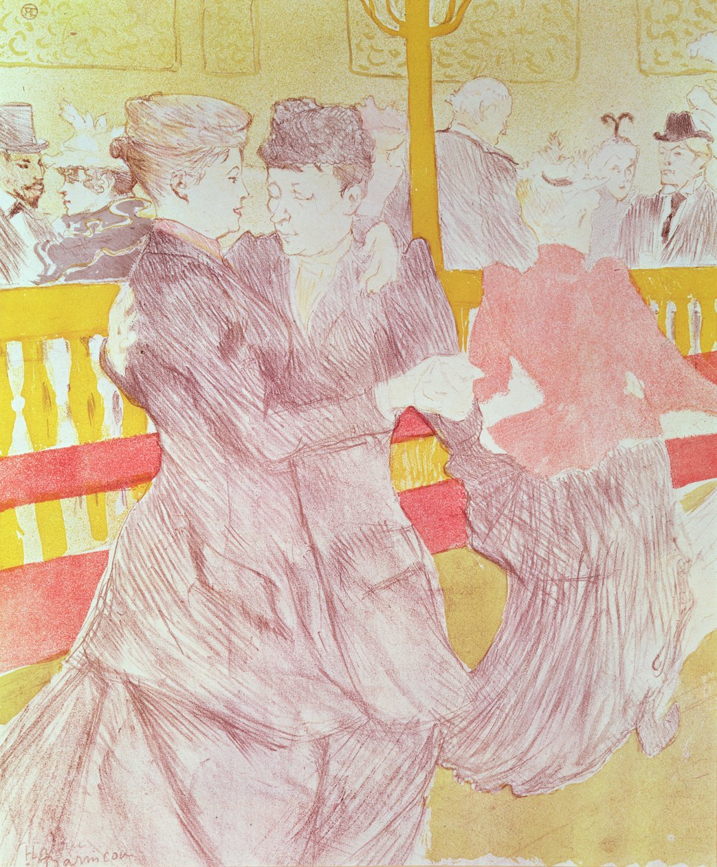 At the Moulin Rouge: The Two Waltzers, 1897 (se også 3582) av Henri de Toulouse Lautrec
